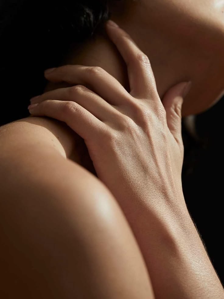 Shoulder and hand in natural light